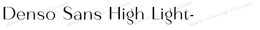 Denso Sans High Light字体转换